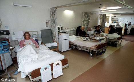 Scandal: Shocking new figures have found that 800 hospital patients die of thirst every year, while a further 300 die because they are malnourished (file picture)